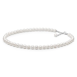 Colier perle naturale albe 45 cm si argint DiAmanti FORW595-G (Argint 925‰ 1,1 g.)